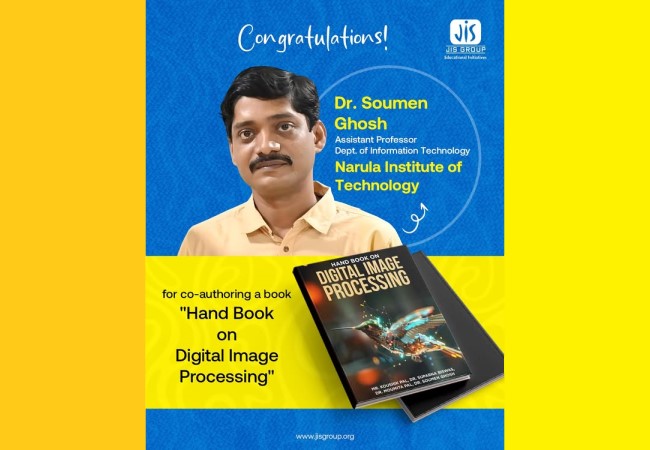 Dr. SOUMEN CO-AUTHORS A HANDBOOK ON DIGITAL IMAGE PROCESSING