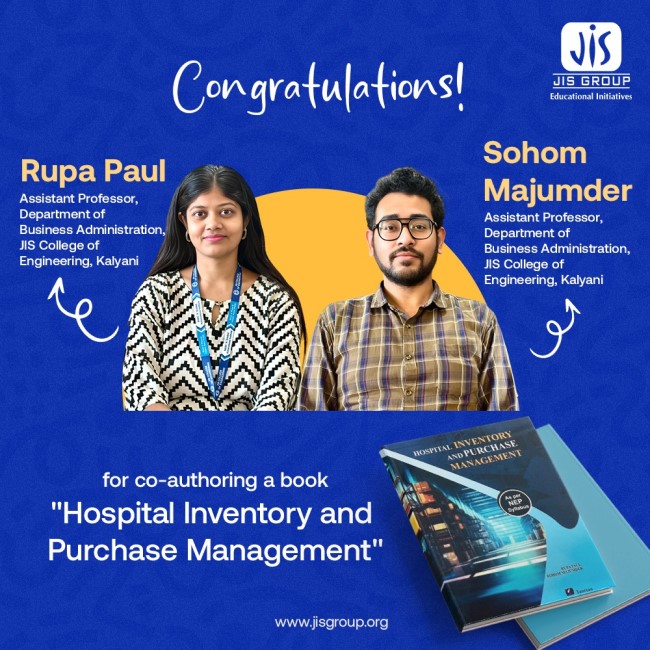 RUPA & SOHOM CO-AUTHOR A BOOK ON ‘HOSPITAL INVENTORY & PURCHASE MANAGEMENT’
