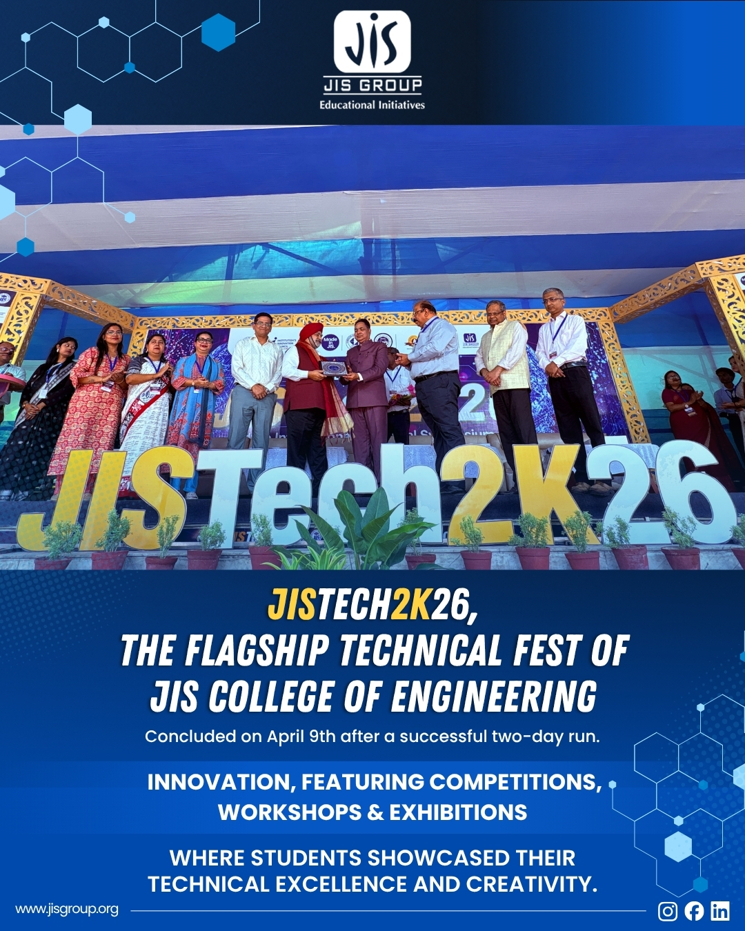 JISTech 2K26 wrapped up on a high note at JIS College of Engineering